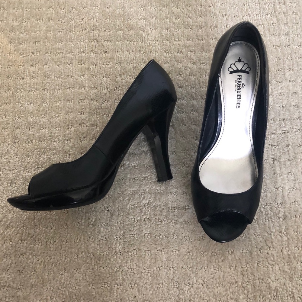 Fergalicious peep toe heels size 6.5